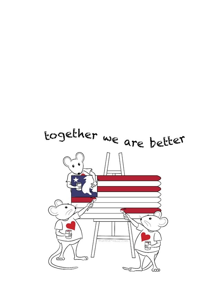 Thumbnail 4 of 4, iPhone Case, MantraMouse® American Flag Together Cartoon designed and sold by donnamartini.