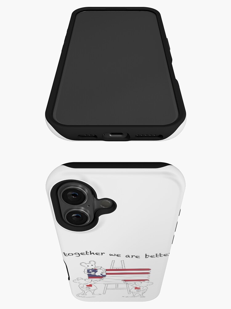 Thumbnail 3 of 4, iPhone Case, MantraMouse® American Flag Together Cartoon designed and sold by donnamartini.