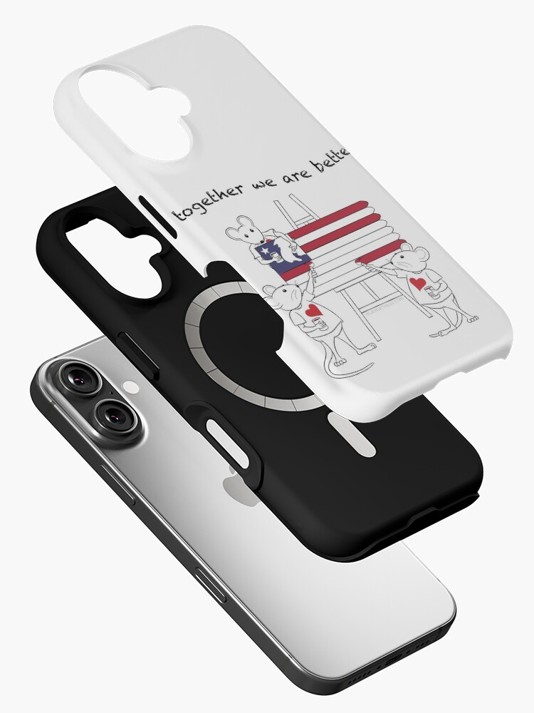 Thumbnail 2 of 4, iPhone Case, MantraMouse® American Flag Together Cartoon designed and sold by donnamartini.