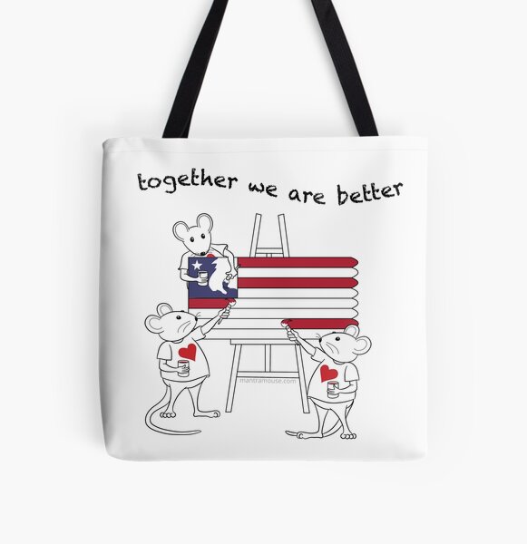 Item preview, MantraMouse® American Flag Together Cartoon designed and sold by Donna Martini.