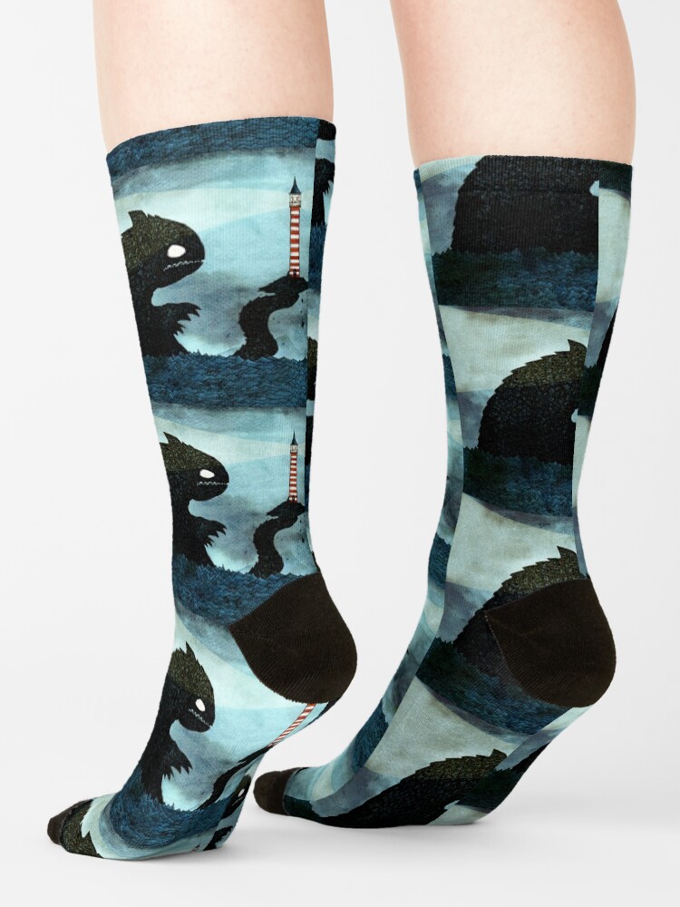 Alternate view of Sea monster & Lighthouse Socks