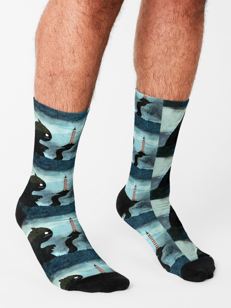 Alternate view of Sea monster & Lighthouse Socks