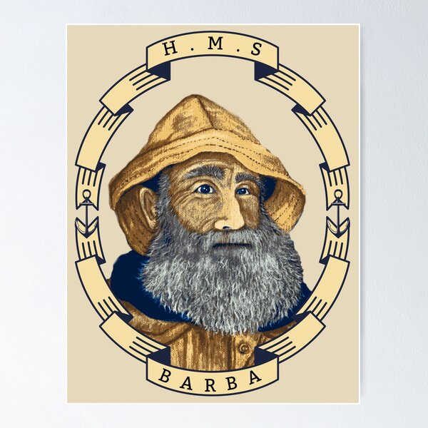 Item preview, H.M.S. BARBA / Seaman / Yellow Slicker / Grey Beard / Fisherman /  designed and sold by artenvironments.