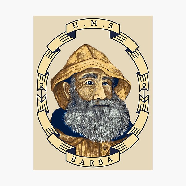 Item preview, H.M.S. BARBA / Seaman / Yellow Slicker / Grey Beard / Fisherman /  designed and sold by artenvironments.