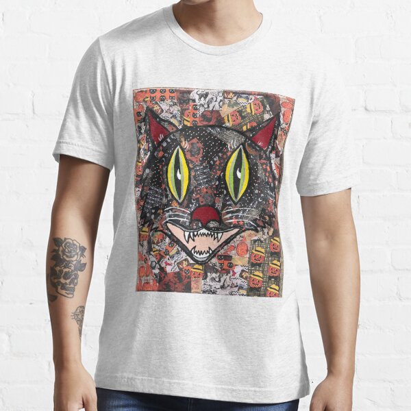 "Hissing Black CatVintage" Tshirt for Sale by BleedStainArt