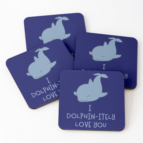 Item preview, I dolphin-itely love you - funny word game designed and sold by palaodesigns.