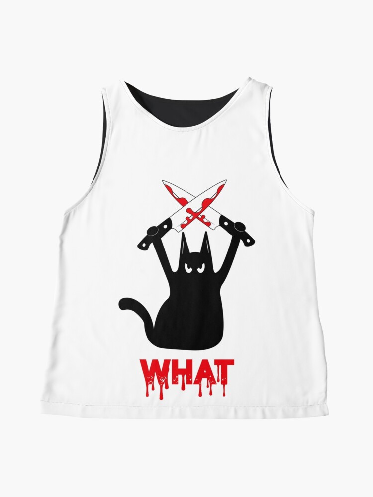 t shirt cat with knife