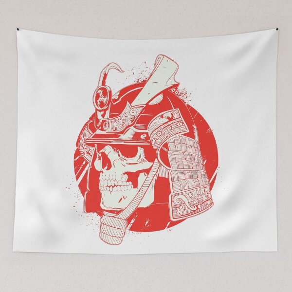 Item preview, Samurai skull with helmet. designed and sold by emphatic.