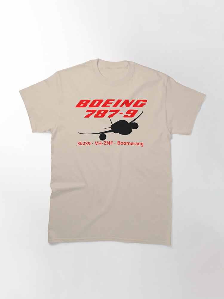 Alternate view of Boeing 787-9 36239 VH-ZNF (Black Print) Classic T-Shirt