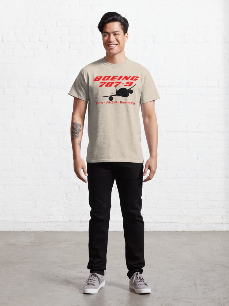 Alternate view of Boeing 787-9 36239 VH-ZNF (Black Print) Classic T-Shirt