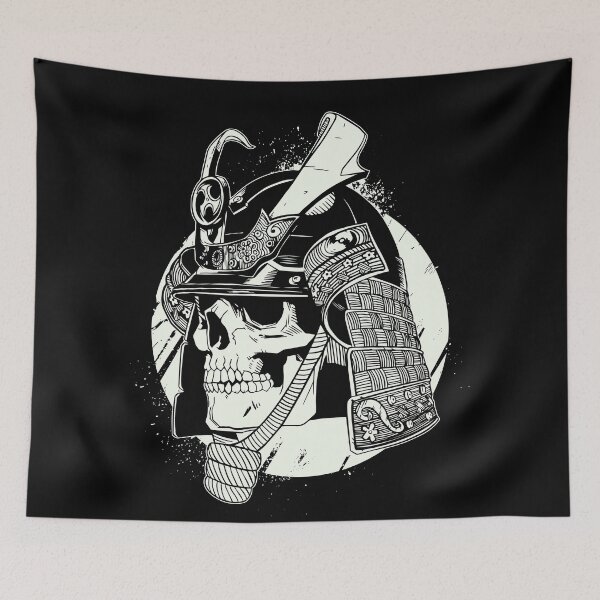 Item preview, Samurai skull with helmet. designed and sold by emphatic.