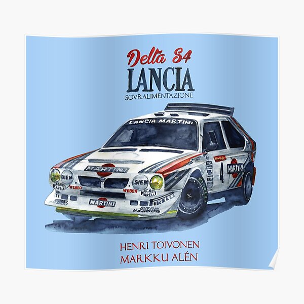 Rally Group B-Lancia Delta S4 Póster