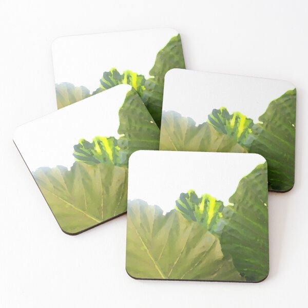 Item preview, Green banana plant leaves on white designed and sold by WatersEdgeGal.