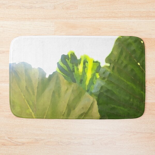 Item preview, Green banana plant leaves on white designed and sold by WatersEdgeGal.