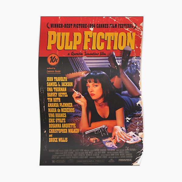 pulp fiction, kubrick, movie poster, iconic, Poster