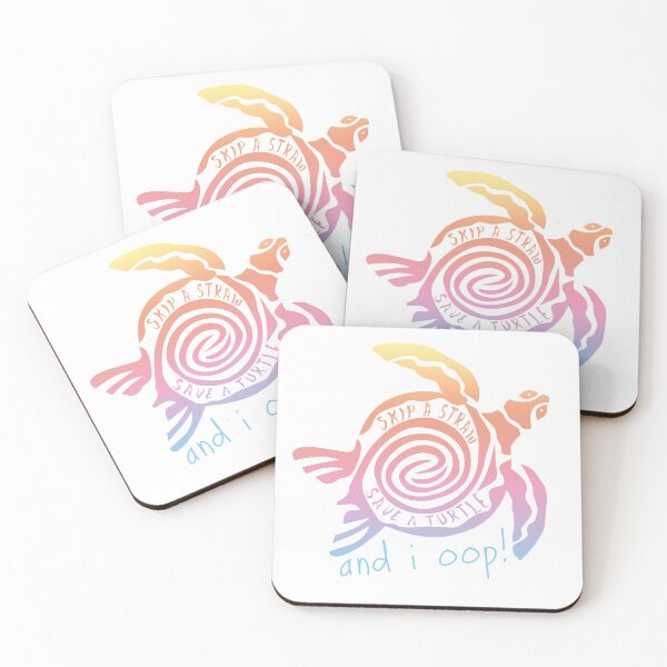 Item preview, SKIP A STRAW SAVE A TURTLE And I Oop Gift Stickers designed and sold by theshirtinator.