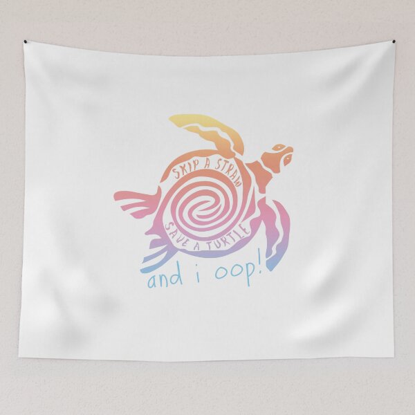 Item preview, SKIP A STRAW SAVE A TURTLE And I Oop Gift Stickers designed and sold by theshirtinator.