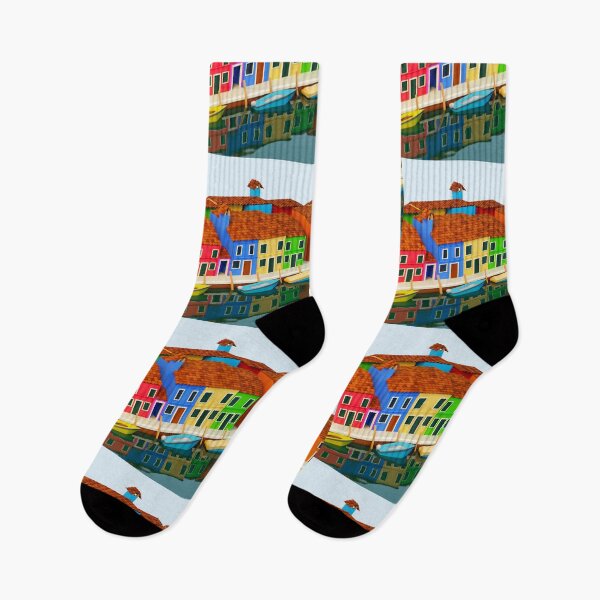 Item preview, Burano Island Houses 3D designed and sold by Von Kagaoan.