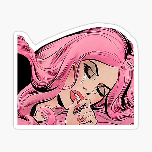 crying girl Sticker
