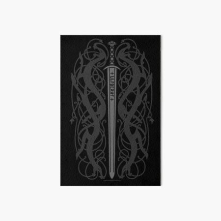 Ulfberht Sword and Dragons Art Board Print