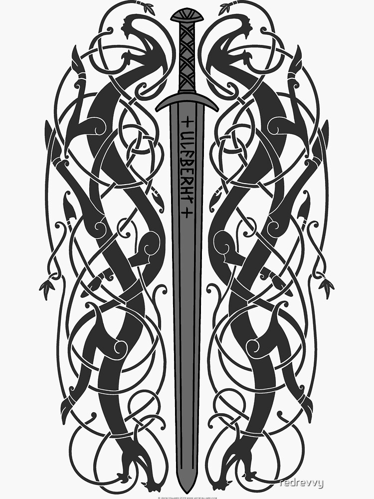 Ulfberht Sword and Dragons by redrevvy