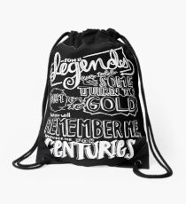 "Centuries" By Fall Out Boy Lyric Drawing Drawstring Bag