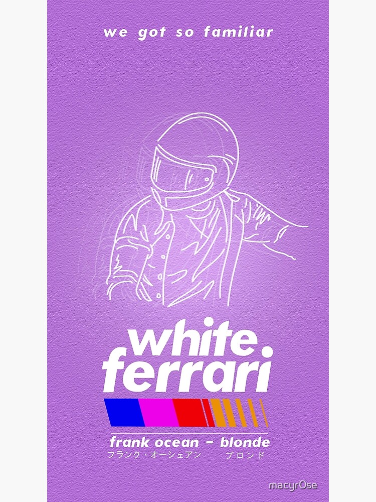Frank Ocean/White Ferrari by macyr0se