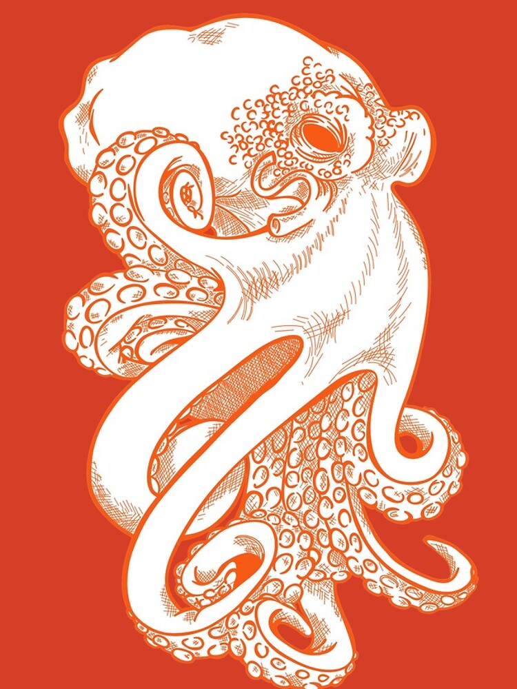 Thumbnail 4 of 4, iPhone Case, Orange Octopus designed and sold by Rusembell.