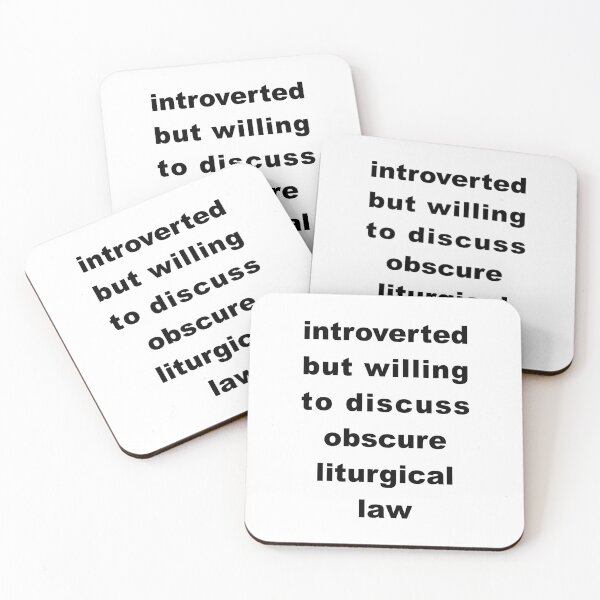 Item preview, Introverted Liturgist - black text designed and sold by Fiona Doyle.
