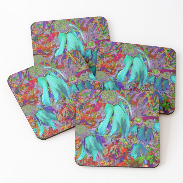 Item preview, Psychedelic Blue Wildflowers in the Garden designed and sold by myrubiogarden.