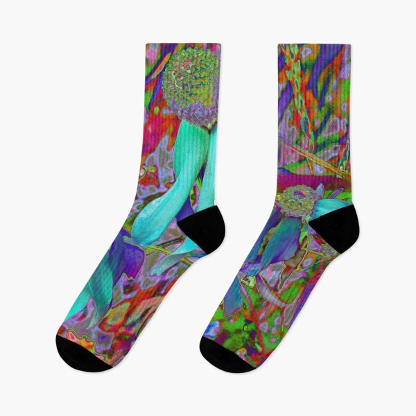 Item preview, Psychedelic Blue Wildflowers in the Garden designed and sold by myrubiogarden.