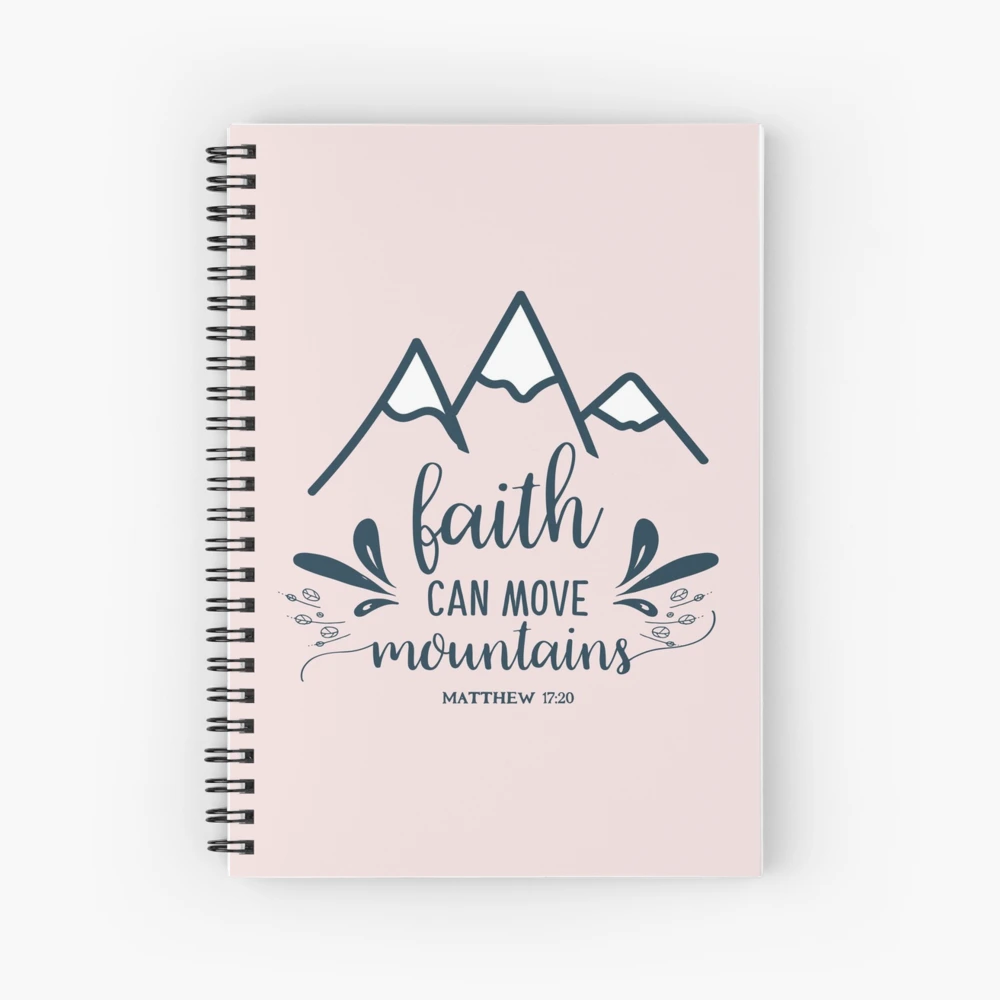 Faith outlet Can Move Mountains Engraved Wooden Notebook