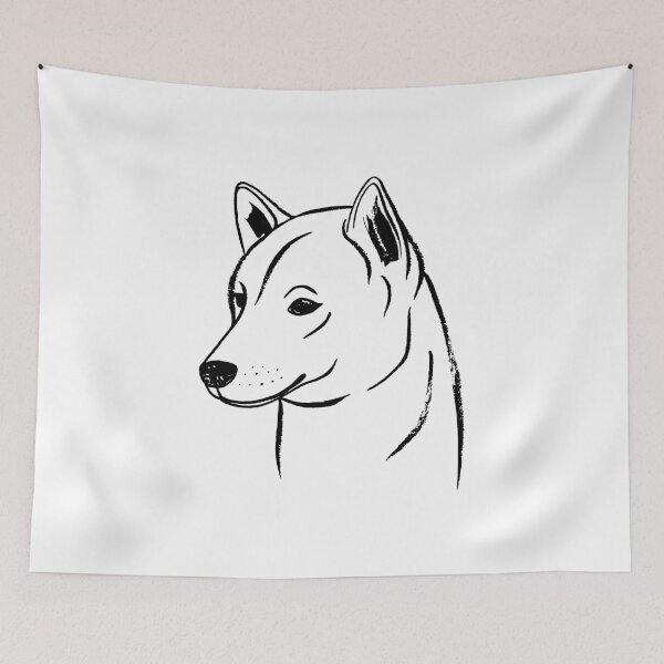 Item preview, Shiba Inu (Black and White) designed and sold by illucalliart.