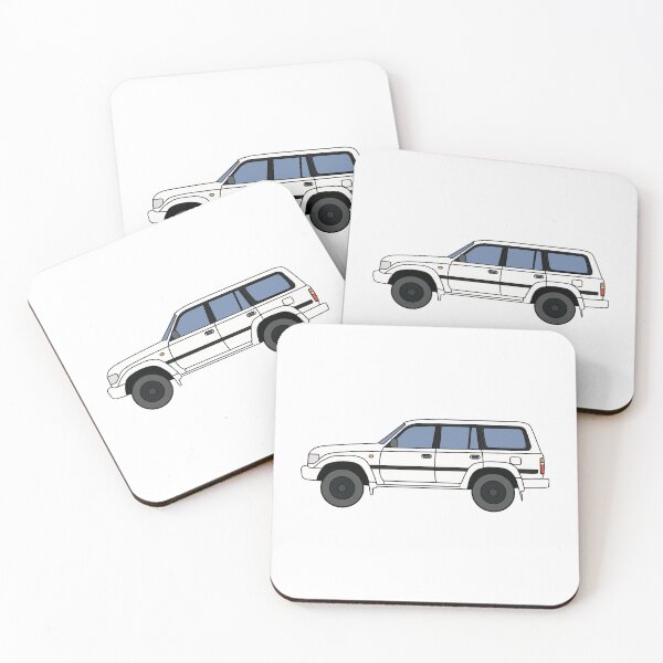 Artikelvorschau, Toyota Land Cruiser 80 Serie Verbessertes Weiß entworfen und verkauft von MandalaPics.