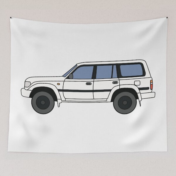 Item preview, Toyota land cruiser 80 series Improved white designed and sold by MandalaPics.