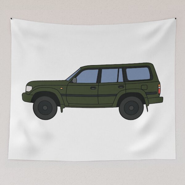 Item preview, Toyota land cruiser 80 series Improved army green designed and sold by MandalaPics.