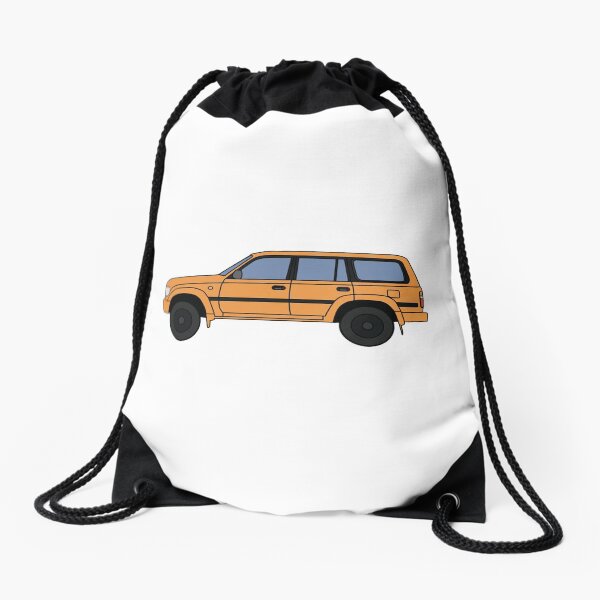 Toyota land cruiser 80 series Improved orange Drawstring Bag