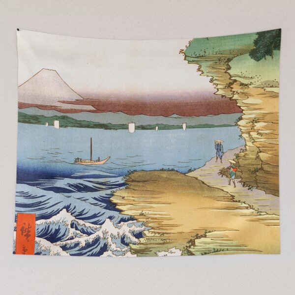Item preview, Utagawa Hiroshige - The coast at Hota in Awa province - 1858 designed and sold by Hangastudio.