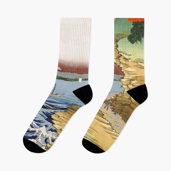 Item preview, Utagawa Hiroshige - The coast at Hota in Awa province - 1858 designed and sold by Hangastudio.