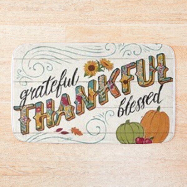 Item preview, Grateful Thankful Blessed Autumn print on home decor, apparel and accessories designed and sold by lduke47.