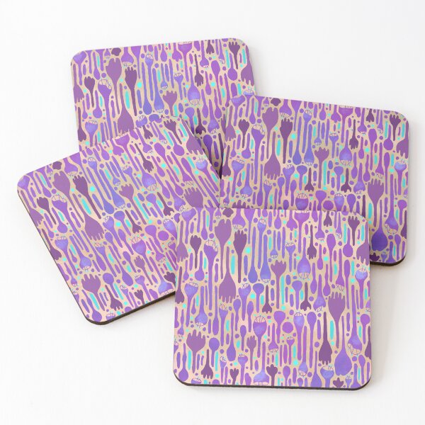Item preview, Space fungus pattern - plums designed and sold by Jessicahecox.