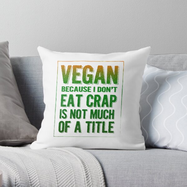 Multicolor Dad Joke Designs by Peacedancers Vegan Zombie Joke Funny Throw Pillow 16x16 Multicolor Dad Joke Designs by Peacedancers Vegan Zombie Joke Funny Throw Pillow 16x16