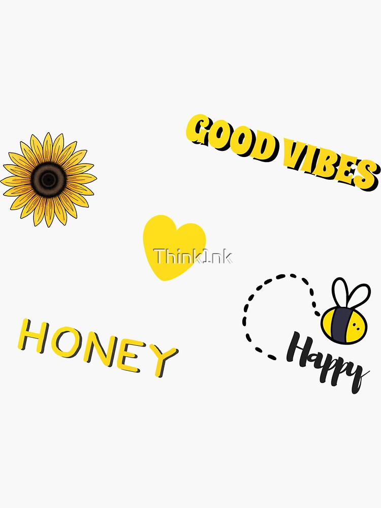 "Yellow vsco stickers" Sticker by Think1nk | Redbubble