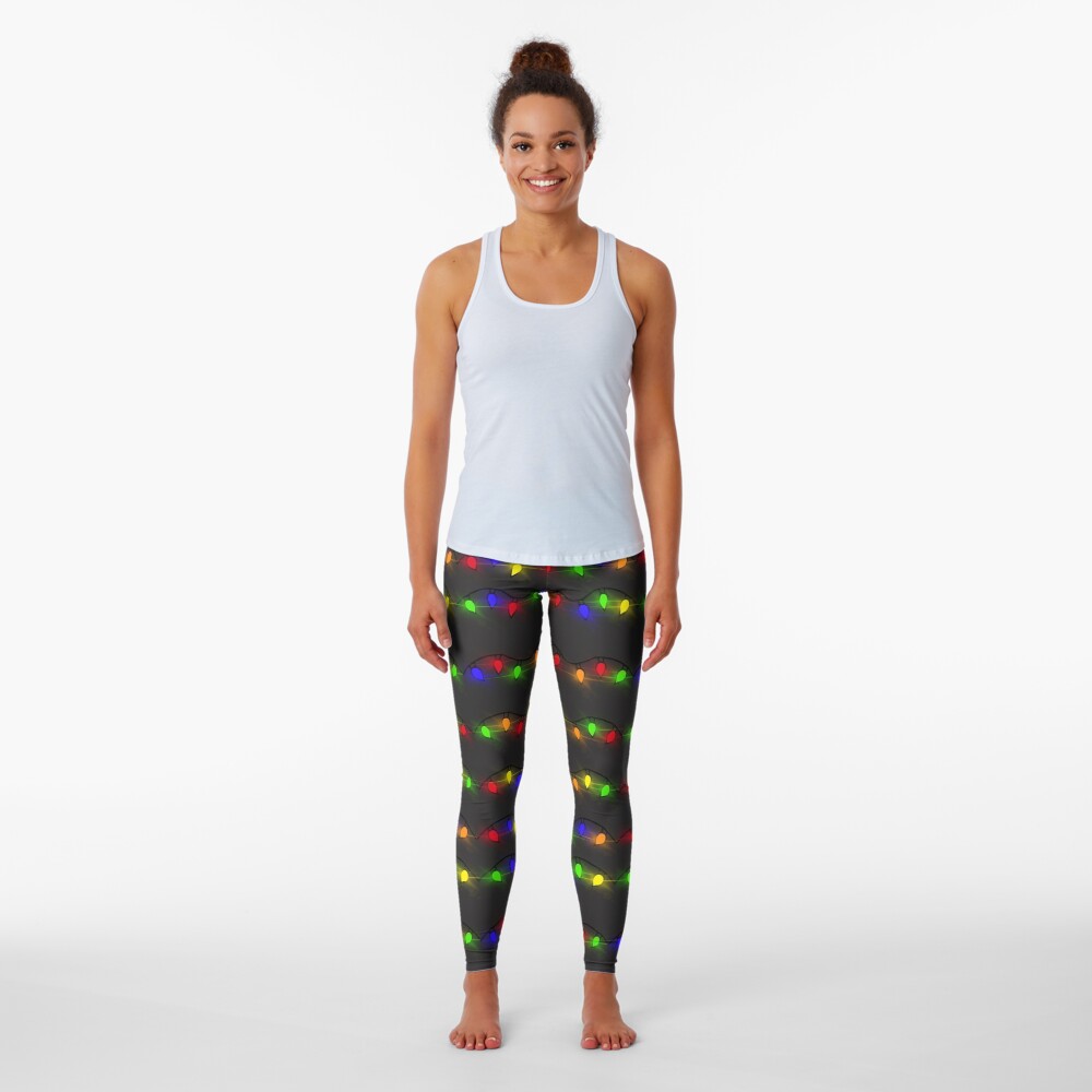 Twinkling Christmas Lights Leggings
