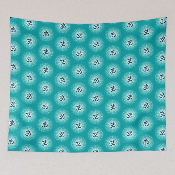 Item preview, Teal Yoga Sanskrit Sacred Om Lotus Flower Mandala designed and sold by Natori Namono.