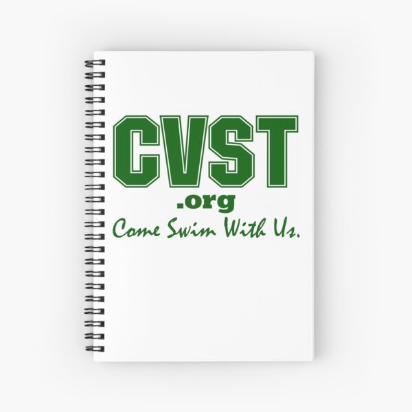 CVST Come Swim With Us Logo Spiral Notebook