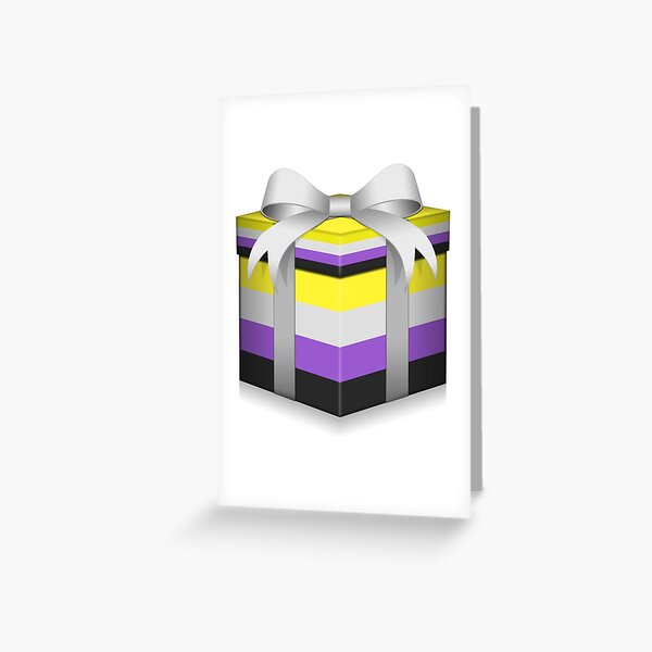 Non-Binary Gift Box  Greeting Card