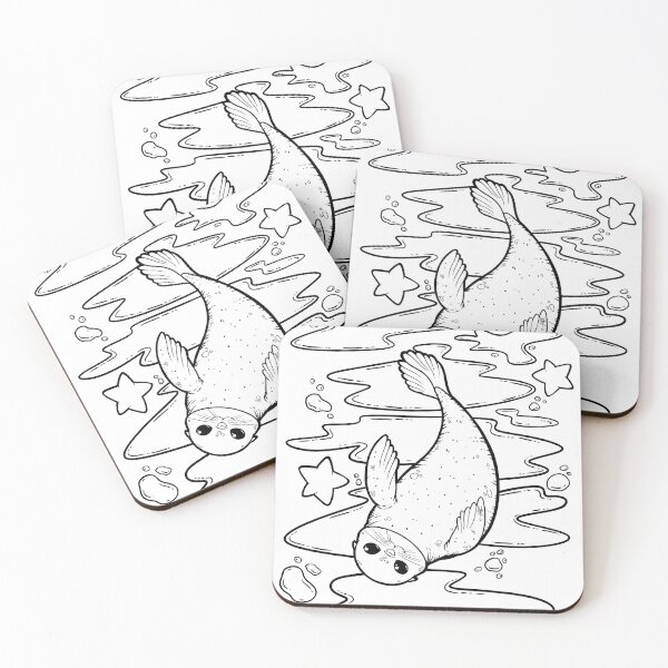 Item preview, Cute Couch Potato Seals designed and sold by ZaryaKiqo.