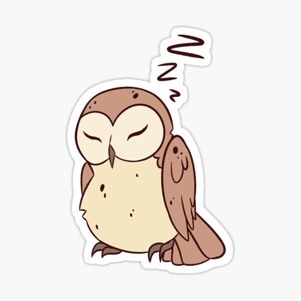 Sleepy Owl Sticker