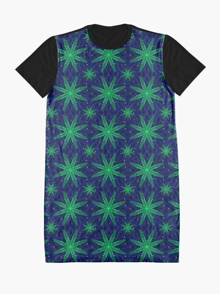Alternate view of Web of Leaves and Light Graphic T-Shirt Dress